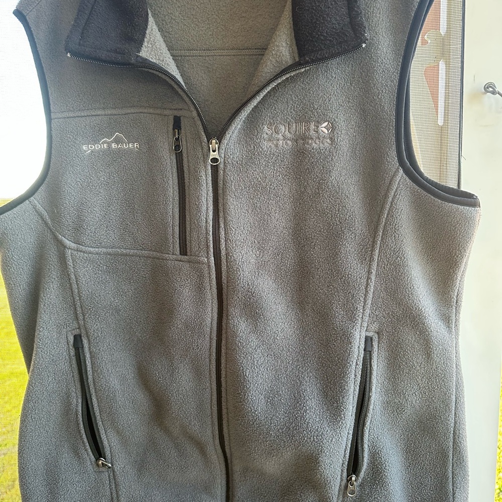 Eddie Bauer Gray Fleece Vest for Men